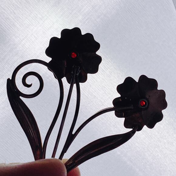 VTG Signed Jaykel Sterling Silver Floral Brooch & Earrings Set, 1940s 1950s MCM - Picture 16 of 16